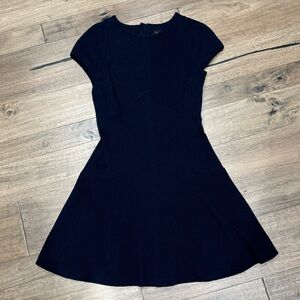 Banana Republic navy blue stretch A-line shift dress - petite NWT